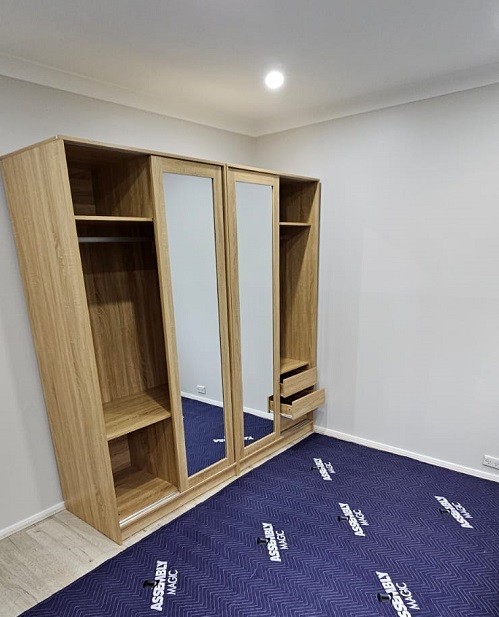flat pack wardrobe assembled by Shaun - Assembly Magic.