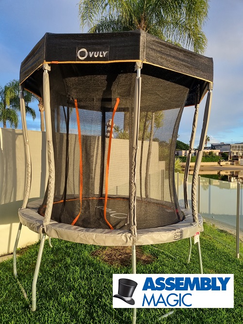 Trampoline assembly in Clayfield by Assembly Magic.