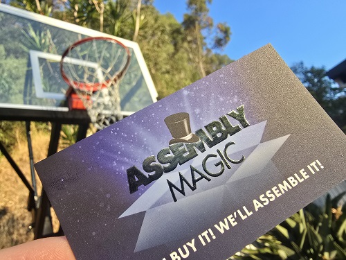 Basketball hoop assembled by Ben - Assembly Magic