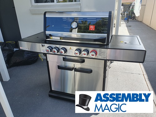 BBQ assembled by Assembly Magic. Logo in bottom right